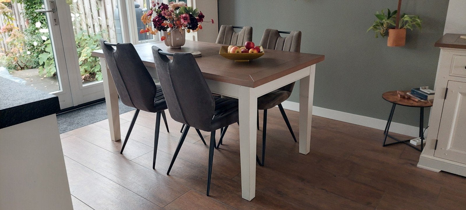 uitschuifbare eettafel, Huis en Inrichting, Ophalen, Gebruikt, 50 tot 100 cm, Landelijk