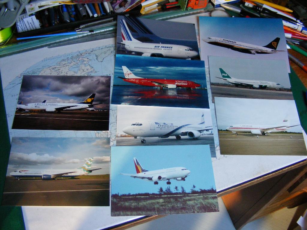 9 B-737 - 9 Originele GROTE kleuren foto's  19 x 12.5 cm, Verzamelen, Luchtvaart en Vliegtuigspotten, Verzenden, Nieuw, Kaart, Foto of Prent