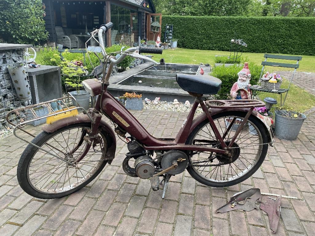 Kaptein Mobylette met kenteken - Brommer / Bromfiets, Fietsen en Brommers, Brommers | Oldtimers, Maximaal 45 km/u, 50 cc, Ophalen