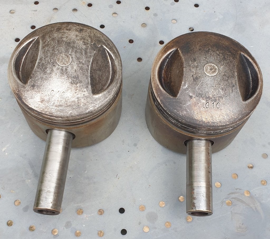 2 ZUIGERS SHOVEL 1340  0,010" overmaat, Ophalen of Verzenden, Gebruikt