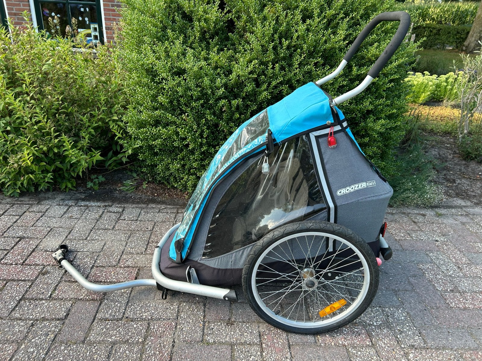 Croozer Kid for 1 fietskar - Kinderkar met wandelset, Ophalen, Gebruikt, Opvouwbaar, 20 tot 40 kg