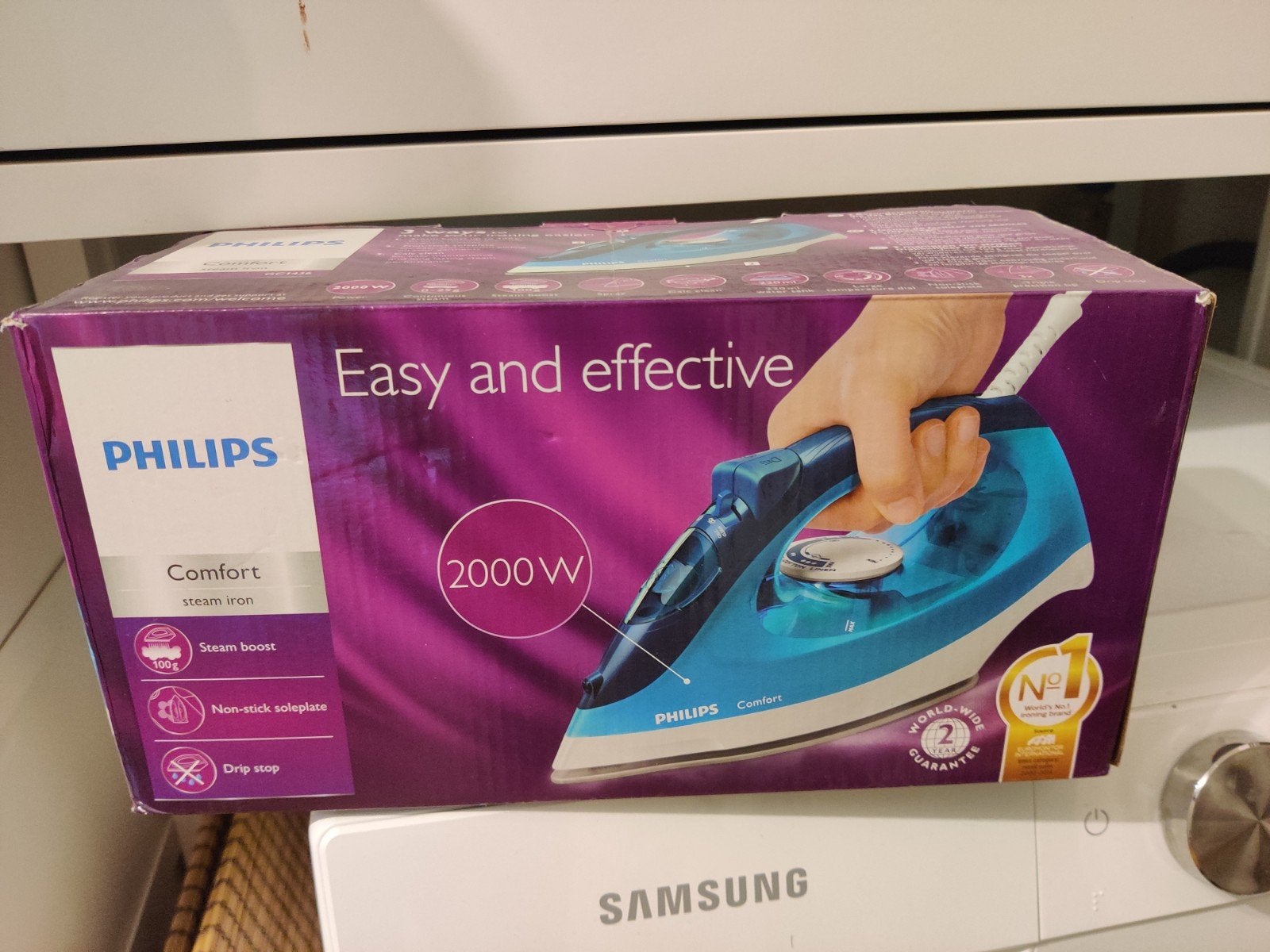 Philips Comfort Stoomstrijkijzer GC1436/20 - 2000W, Witgoed en Apparatuur, Strijkijzers en Strijkplanken, Ophalen of Verzenden