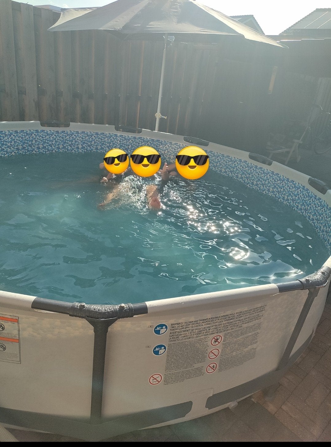 Groote zwembad  366, Tuin en Terras, Ophalen, Minder dan 80 cm, Rond, 300 cm of meer