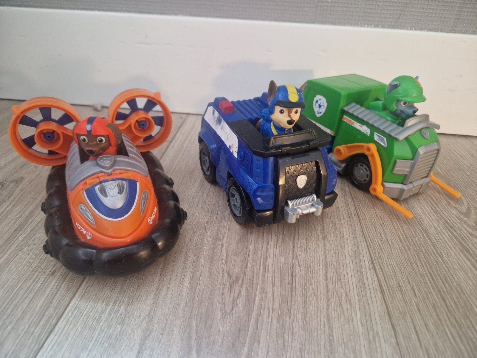 3 Paw Patrol Pups met Voertuigen - Gebruikt, Ophalen of Verzenden, Gebruikt