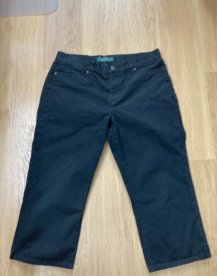 Lauren Ralph Lauren Driekwartsbroek - 10 - Classic Midcalf, Zwart, Ophalen of Verzenden, Zo goed als nieuw, Driekwart