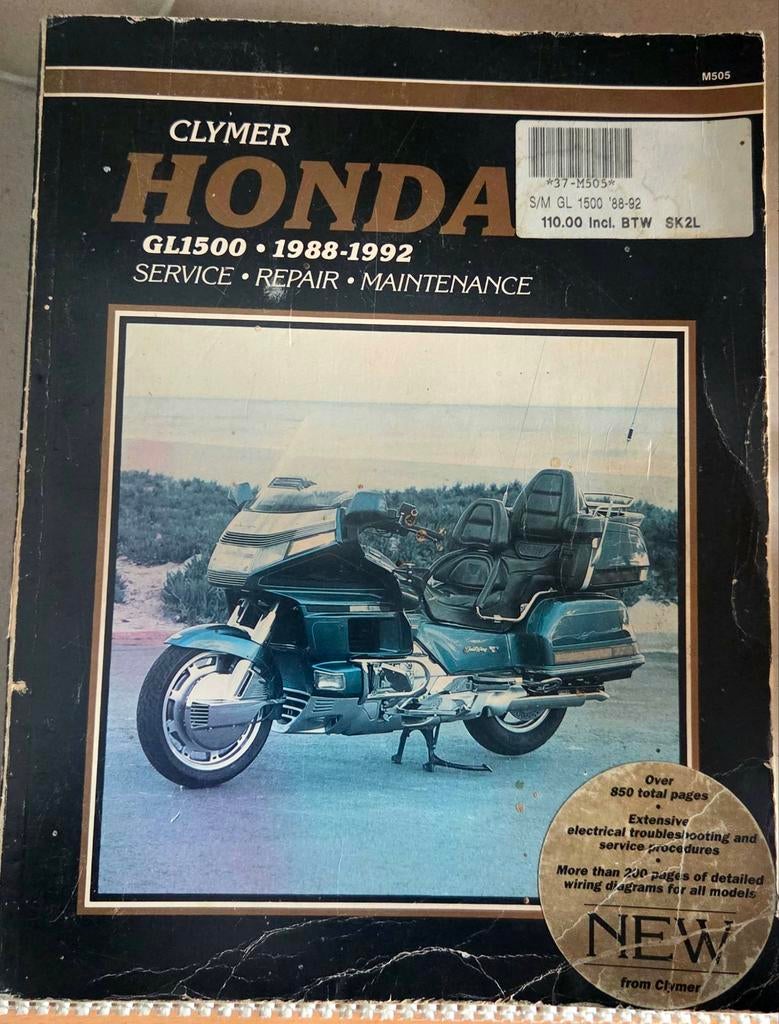 Clymer Honda GL1500 1988-1992 service-repair-mantenance boek, Ophalen of Verzenden, Honda