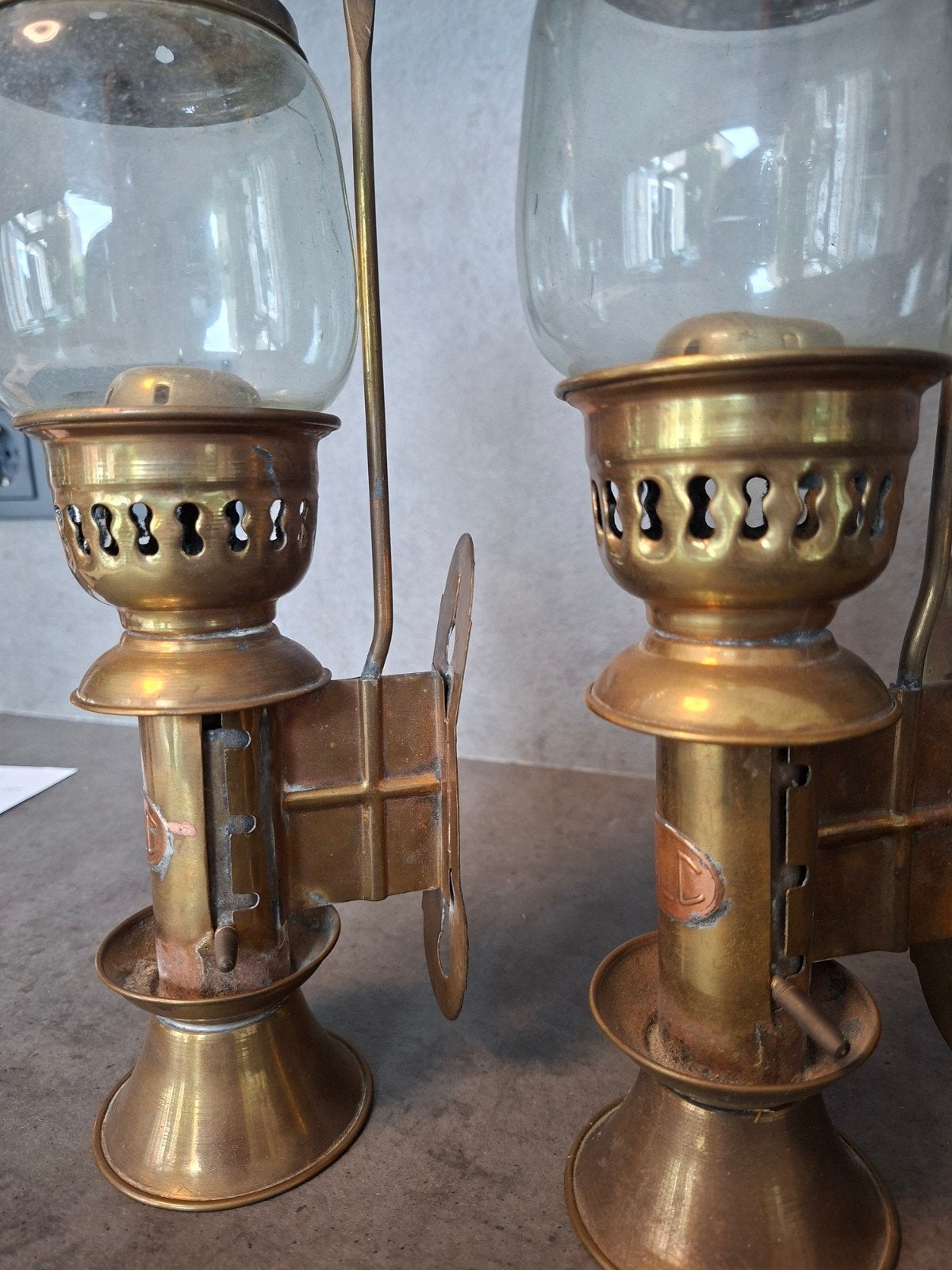 Wandlamp, Ophalen of Verzenden, Koper of Brons