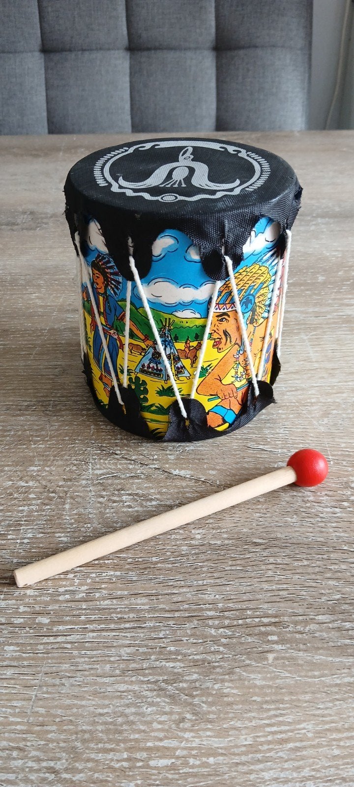 Vintage indian chief native america pow wow drum trommel, Ophalen of Verzenden