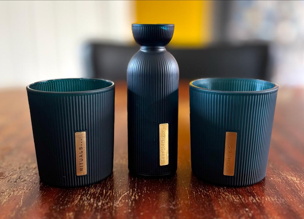 Rituals glazen voor waxinelichtje en geurstokjes, Huis en Inrichting, Woonaccessoires | Vazen, Ophalen of Verzenden, Gebruikt