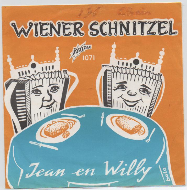 Jean en Willy- Wiener Schnitzel Telstar, Gebruikt, Verzenden, 7 inch, Fotohoes