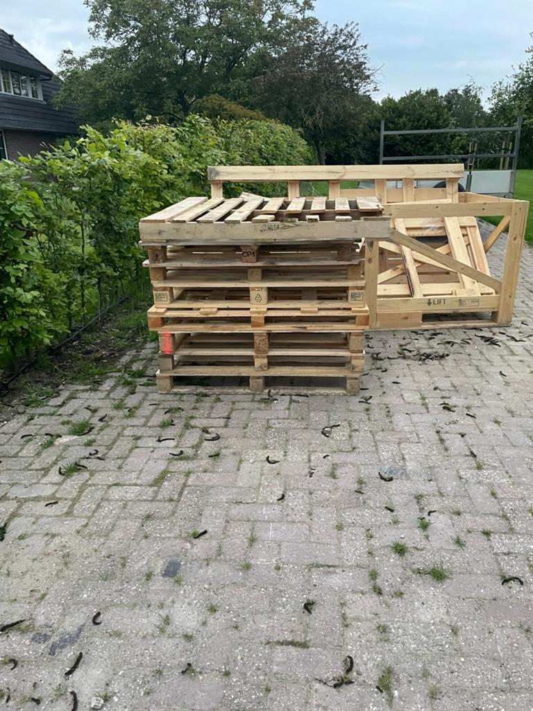Gebruikte Pallets en Houten Kisten - Diverse Maten, Ophalen, Gebruikt, 250 tot 300 cm, 50 mm of meer