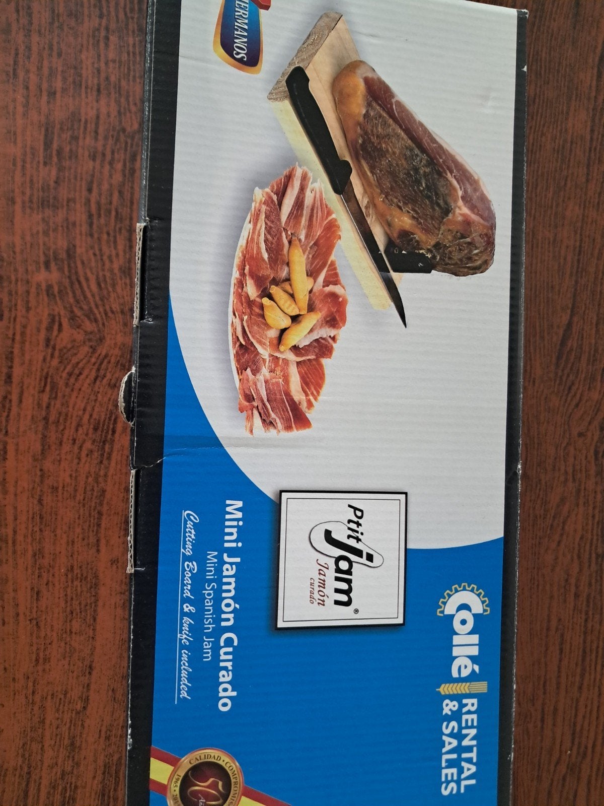 Mini Jamón Curado snijplank met mes, Hout, Snij-/serveerplank, Nieuw, Ophalen of Verzenden