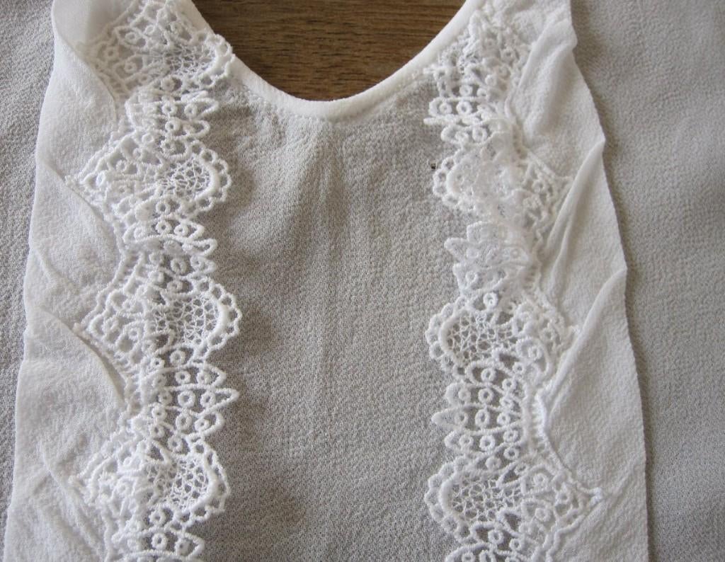 Antieke kraag, voorpandje van voile en kant, Antiek en Kunst, Antiek | Kleding en Accessoires, Ophalen of Verzenden