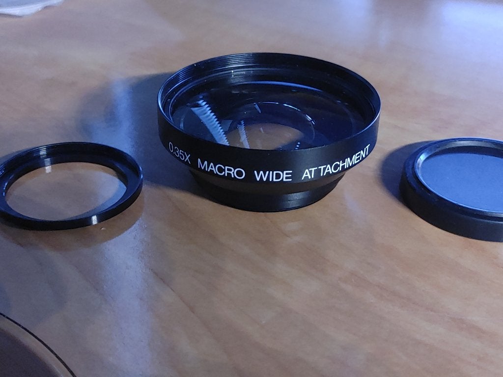 Hama macro video lens 0.35X 46-52mm draad, Ophalen of Verzenden, Zo goed als nieuw, Macrolens