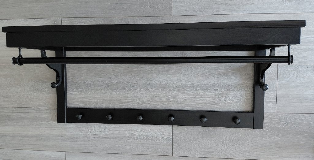 Ikea Hemnes kapstok met hoedenplank zwart, Zo goed als nieuw, Minder dan 100 cm, Hout, Ophalen