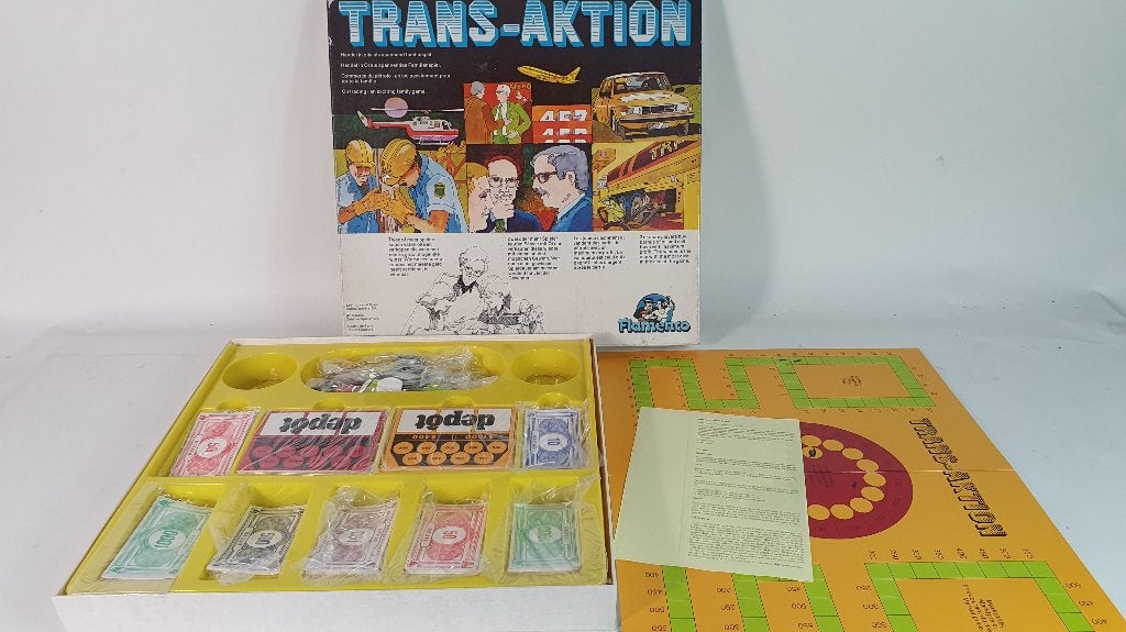 Trans-Aktion, vintage handelsspel van Flamenco. Nieuw. 8C9, Hobby en Vrije tijd, Tweedehands verkoop, Tweedehands verkoop, Gebruikt