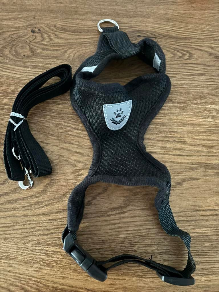 Zwart hondentuigje maat s met riem, Ophalen of Verzenden, Nieuw