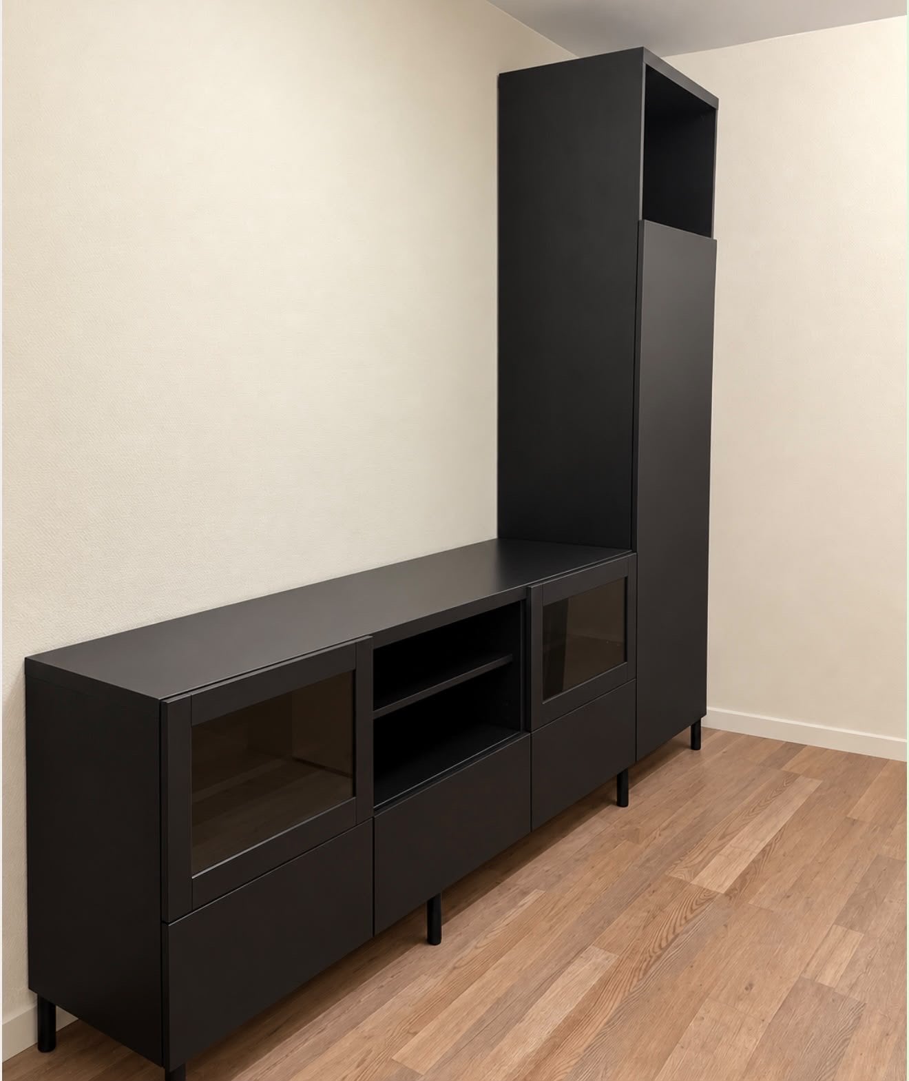 IKEA Kastenset: Lage Kast (85cm) en Hoge Kast (210cm), Overige materialen, Gebruikt, 200 cm of meer, Ophalen of Verzenden