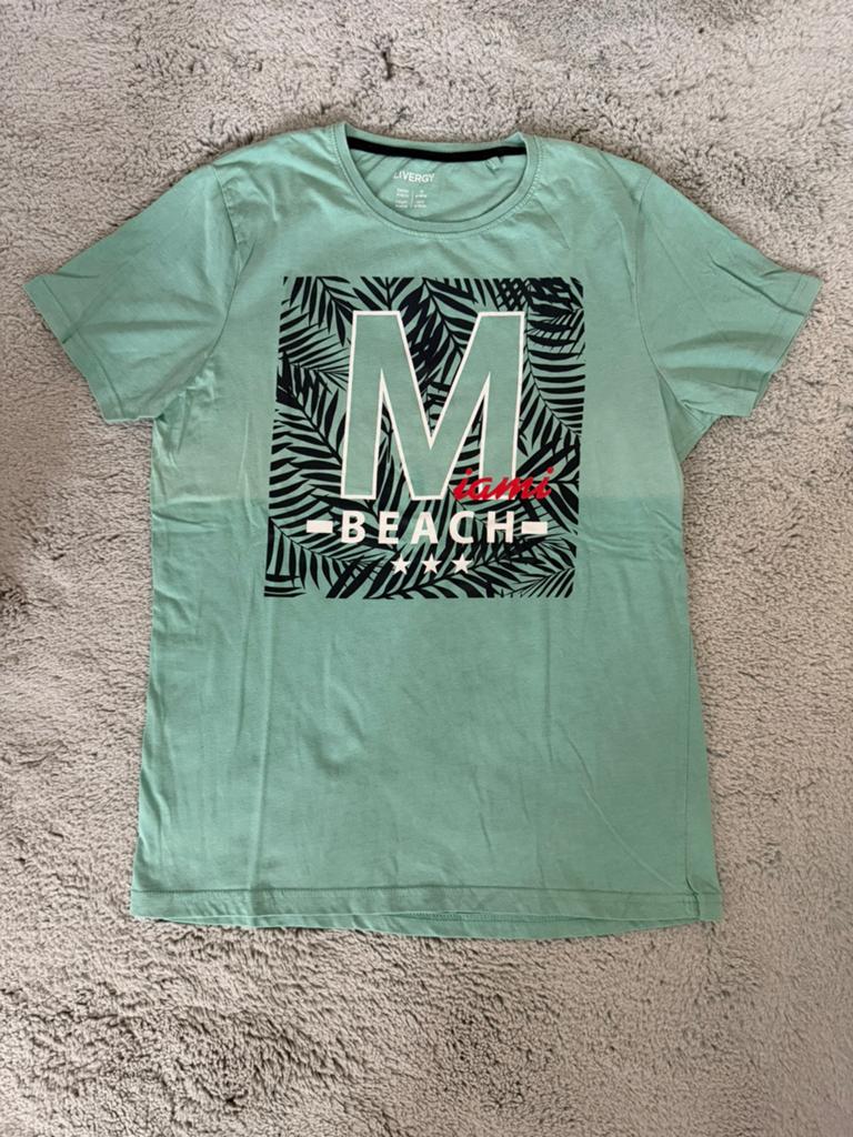 Livergy Groen T-shirt Maat M - Zo goed als nieuw, Kleding | Heren, T-shirts, Ophalen of Verzenden, Zo goed als nieuw, Maat 48/50 (M)