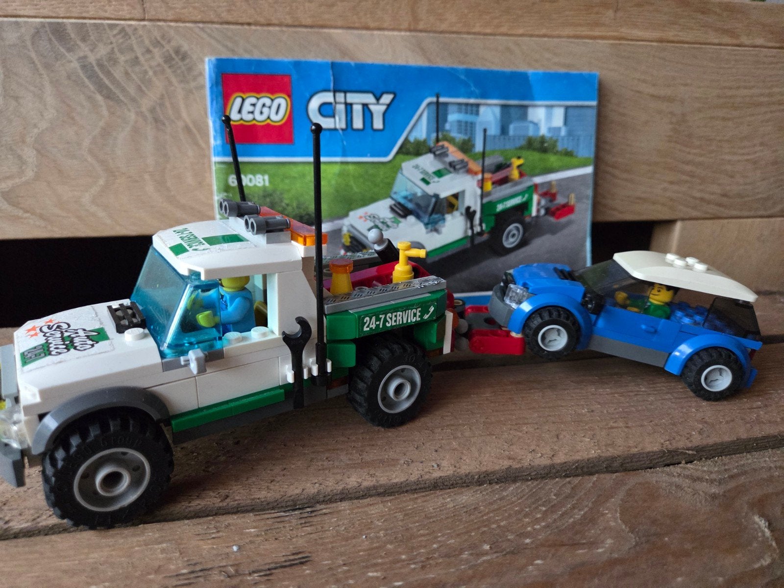 LEGO City 60081 Takelwagen met auto - compleet + boekjes!, City, Lego, Ophalen of Verzenden, Zo goed als nieuw