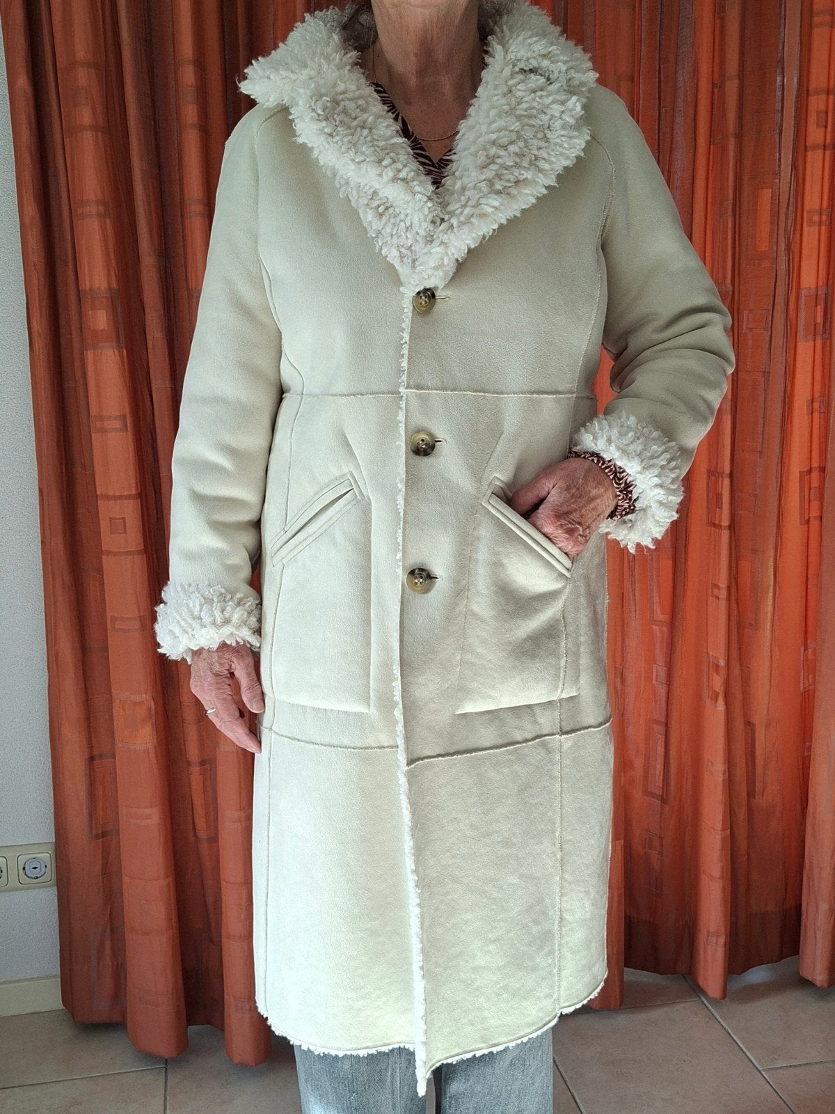 Beaumont dames tweezijdige lamme coat, Kleding | Dames, Beige, Beaumont, Maat 42/44 (L), Ophalen of Verzenden