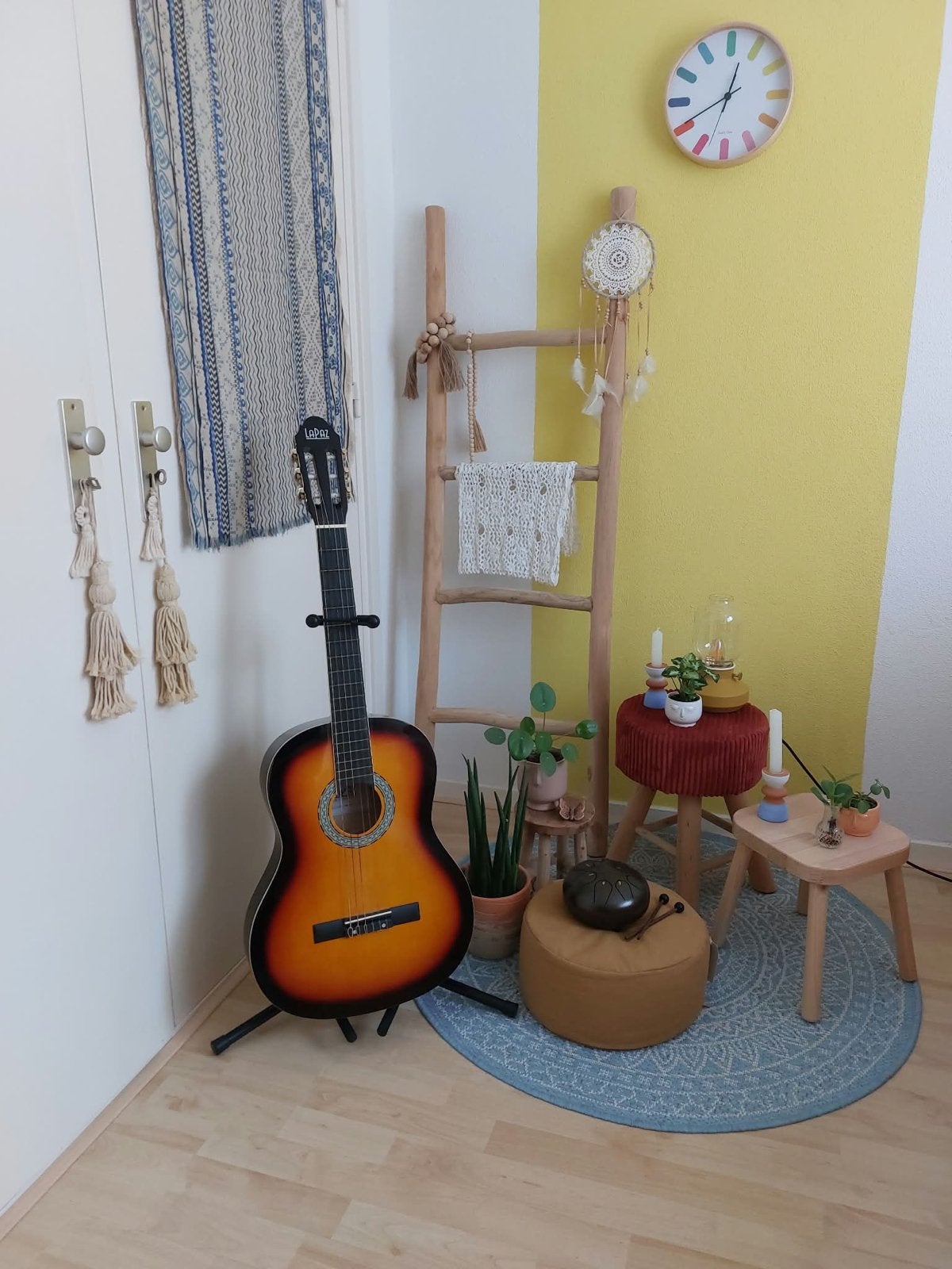 Lapaz akoestische gitaar + standaard en draagbare hoes, Muziek en Instrumenten, Ophalen, Gebruikt, Klassieke of Spaanse gitaar