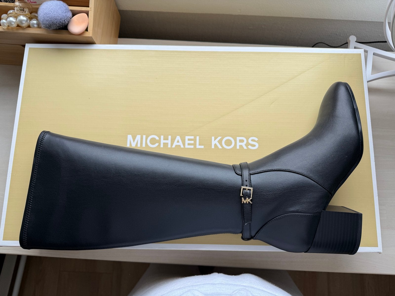 Michael Kors Zwarte Hoge Laarzen - Maat 37.5, Hoge laarzen, Zwart, Nieuw, Ophalen of Verzenden