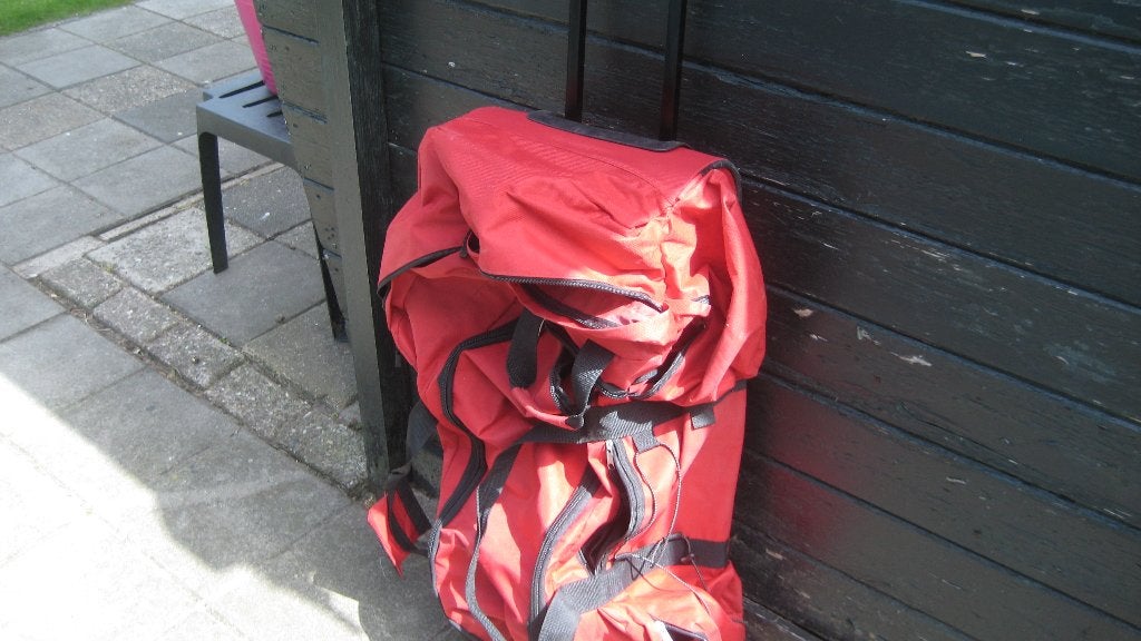reistas trollie, Ophalen, 80 cm of meer, Zo goed als nieuw, Rood