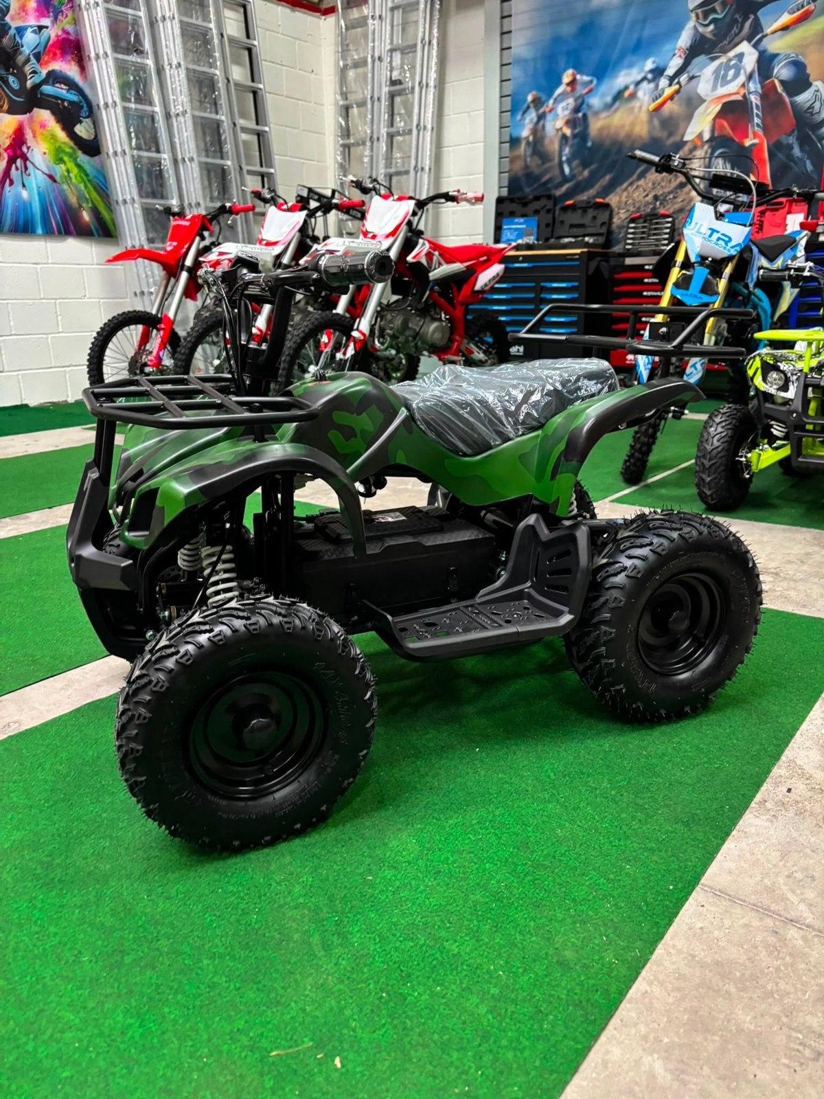 Nieuw Ultra Motocross Leger Elektrische Kinderquad 1000W 48V, Ophalen of Verzenden, Nieuw