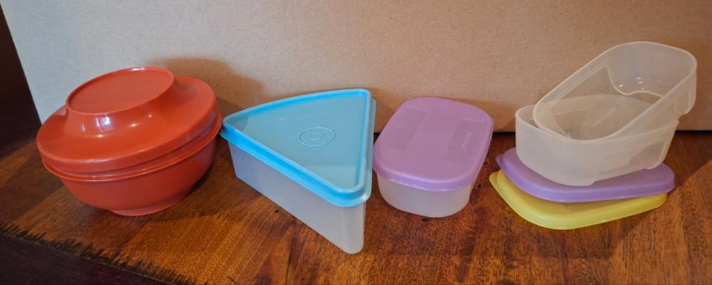 Diverse kleine Tupperware bakjes - Handig & Gebruikt, Ophalen of Verzenden, Gebruikt, Blauw, Bak of Kom