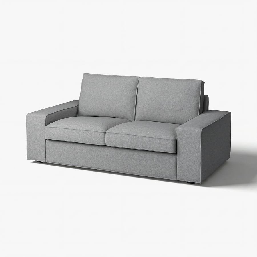 Tweezitter Kivik van Ikea evt.+ hocker Tibbleby grijs beige, Huis en Inrichting, Ophalen, Gebruikt, Tweepersoons