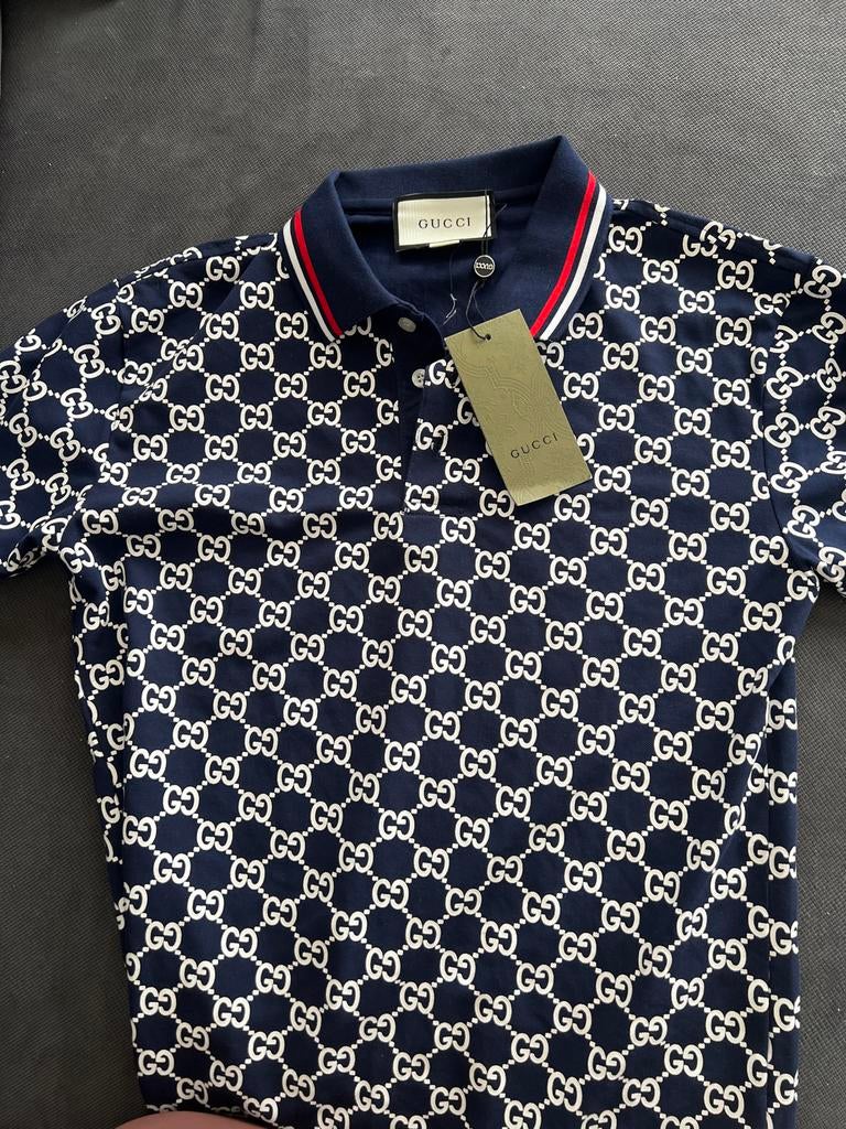 Gucci Polo Shirt Maat M - Nieuw met etiket, Ophalen of Verzenden, Nieuw, Maat 48/50 (M), Blauw