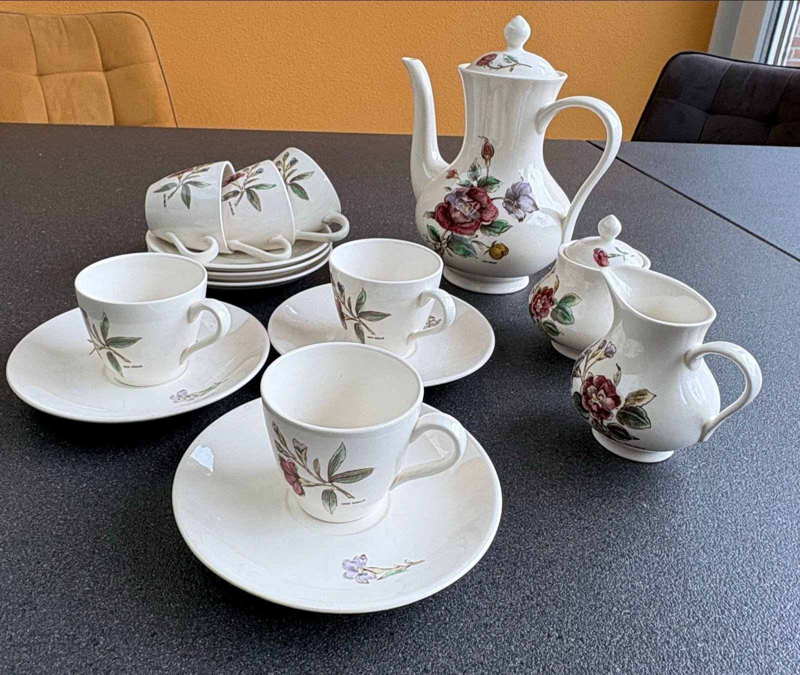 Prachtig origineel van Nelle theeservies, Zogoed  als nieuw, Ophalen