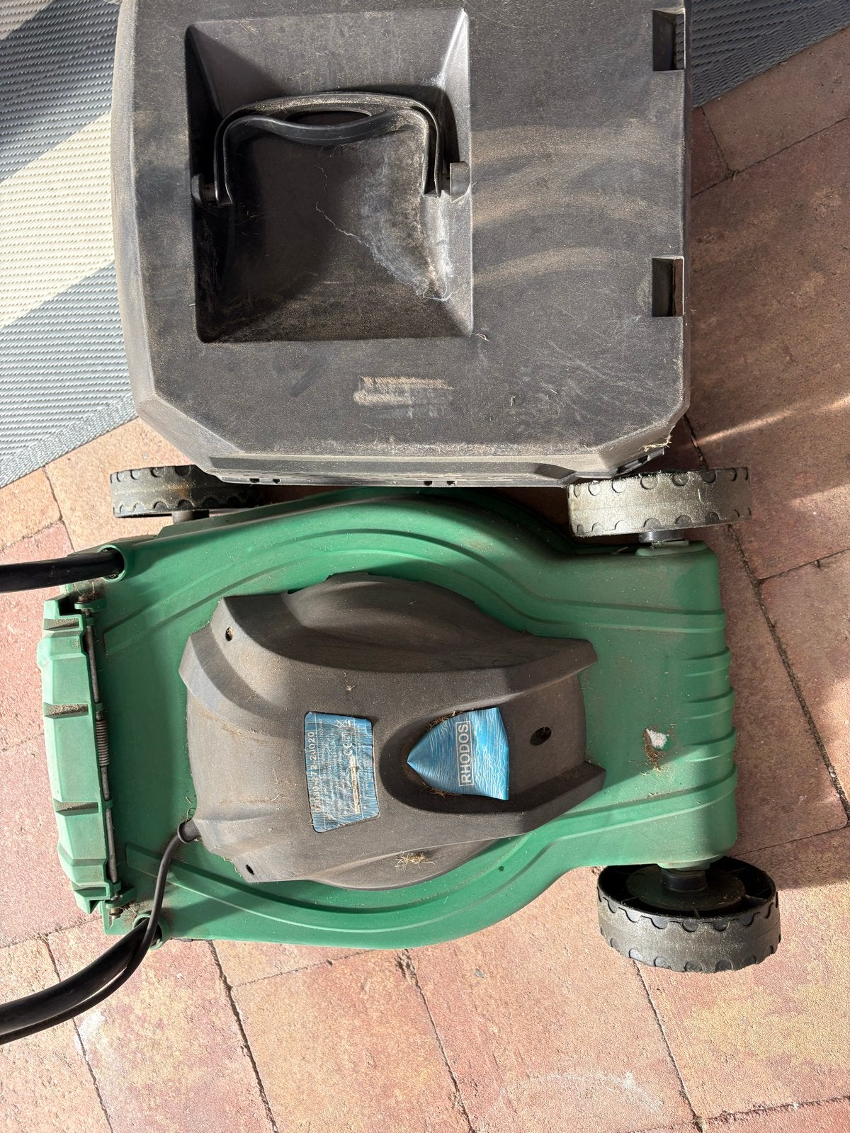 Elektrische grasmaaier met opvangbak - Goede staat, Ophalen, Gebruikt, Elektrische grasmaaier, Opvangbak