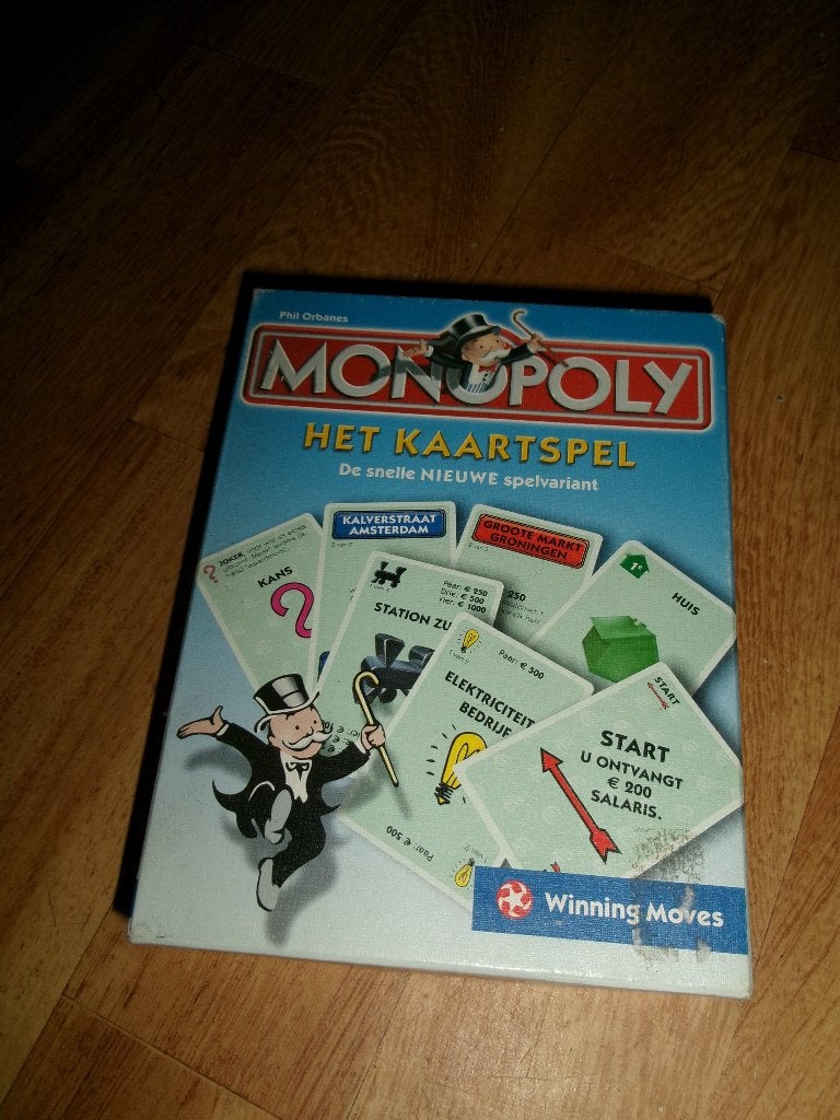 monopoly het kaartspel, Vijf spelers of meer, Ophalen of Verzenden, Gebruikt, Winning Moves