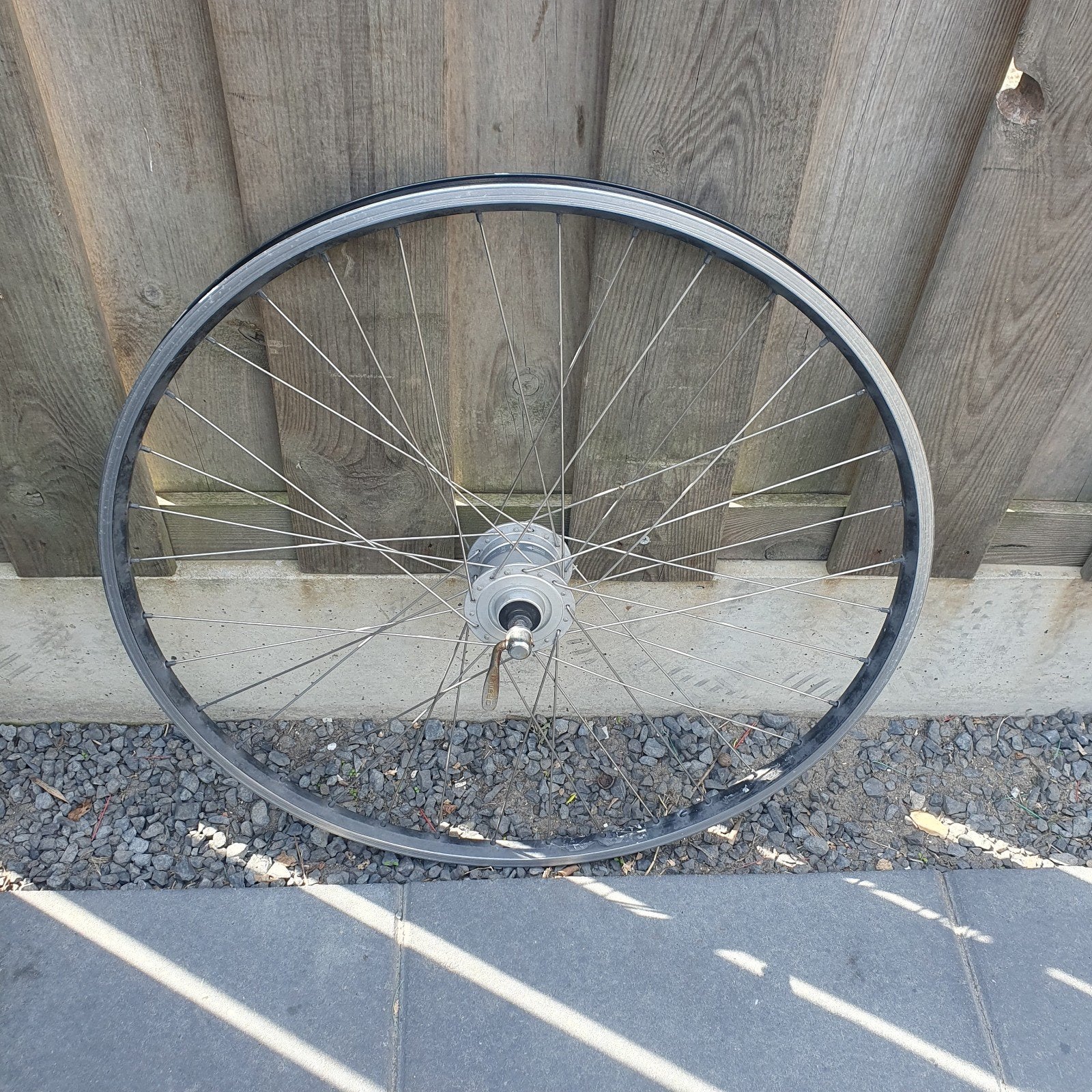 voorwiel 28inch, Ophalen