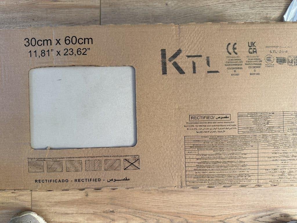 keramische tegels + 10 KG Flexibele tegellijm, Ophalen, 60 cm of meer, Keramiek, Nieuw