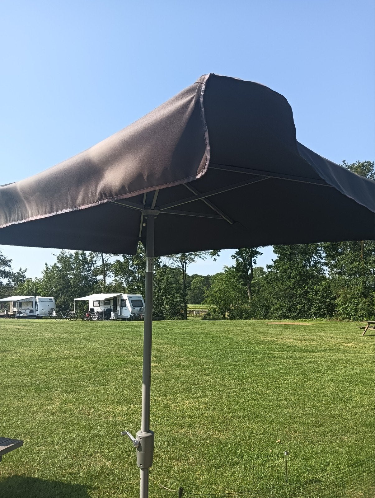 Shadow line Rechthoek parasol met houder, Ophalen of Verzenden, Minder dan 1 meter, Parasolvoet