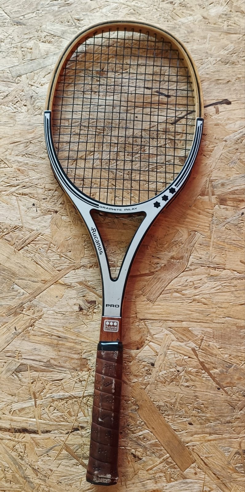 Vintage Rucanor Pro Tennisracket met Graphite Inlay, Sport en Fitness, Ophalen of Verzenden, Gebruikt, Racket, L3