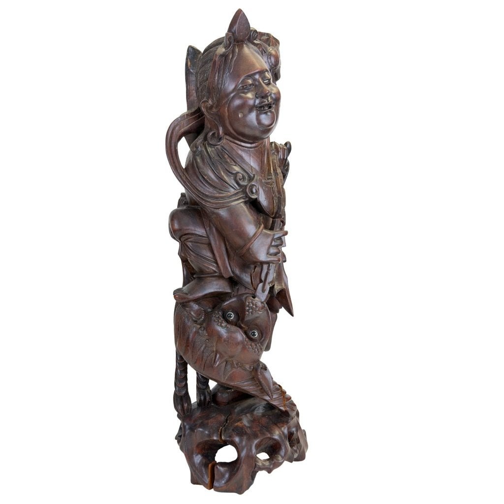 Ebisu – Japans houtsnijwerk – 59 cm, Japan, Ophalen of Verzenden, Beeld, Hout