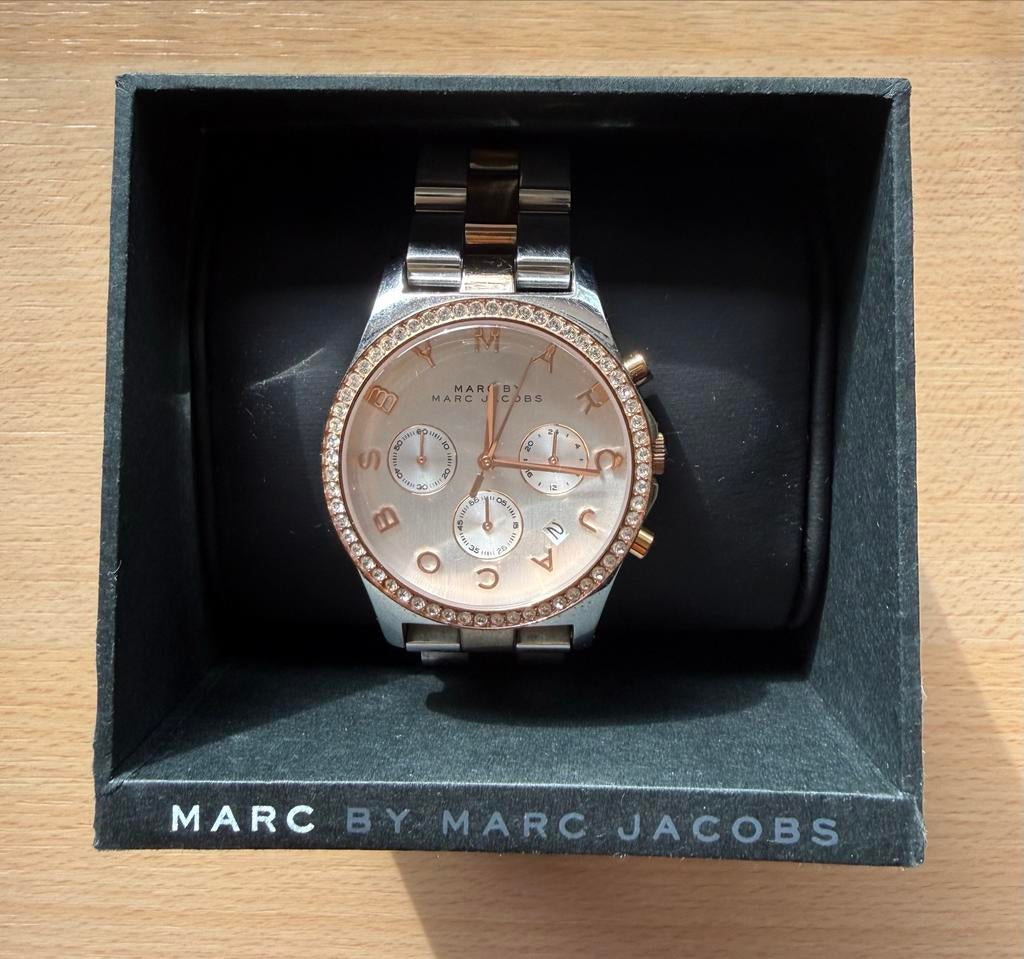 Marc By Marc Jacobs Dameshorloge rosé met staal, Sieraden, Tassen en Uiterlijk, Horloges | Dames, Overige merken, Staal, Staal
