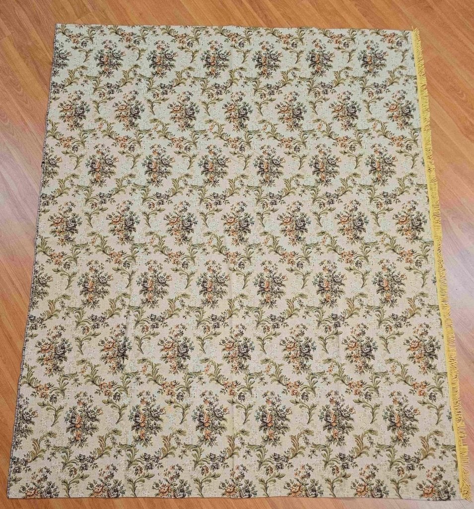 Vintage sprei, kleed 200/160, Dekbedovertrek, Oranje, Ophalen of Verzenden, Zo goed als nieuw