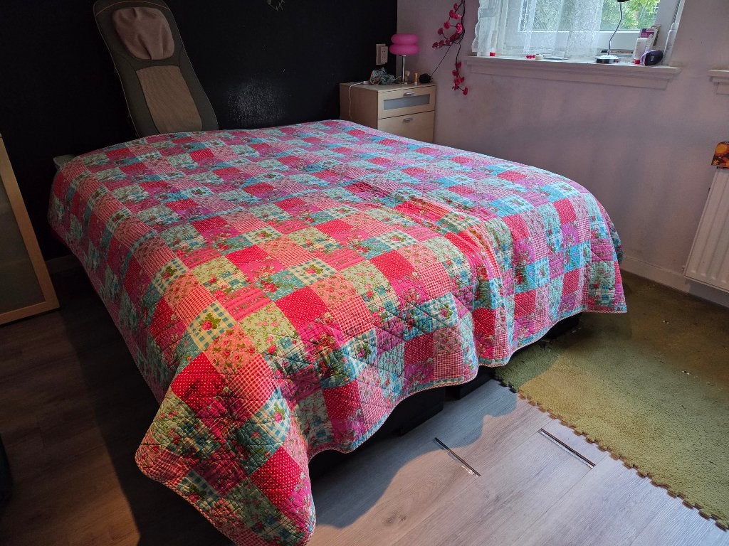 Bedsprei, Huis en Inrichting, Slaapkamer | Beddengoed, Katoen, Tweepersoons, Ophalen of Verzenden, Zo goed als nieuw