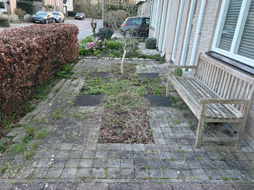 586 st. Terrasstenen, cobblestones,, getrommelde keitjes, Tuin en Terras, Tegels en Klinkers, Ophalen, Gebruikt, 10 m² of meer