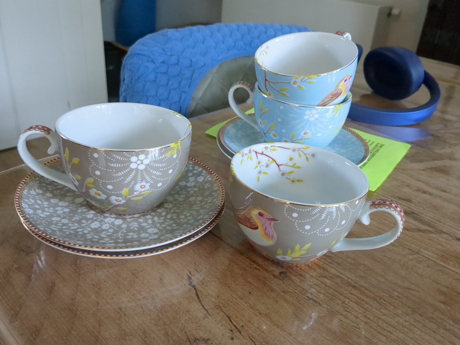4x PiP Home Kop en Schotel Set - Perfecte Staat, Ophalen, Zo goed als nieuw, Overige stijlen, Kop(pen) en/of Schotel(s)