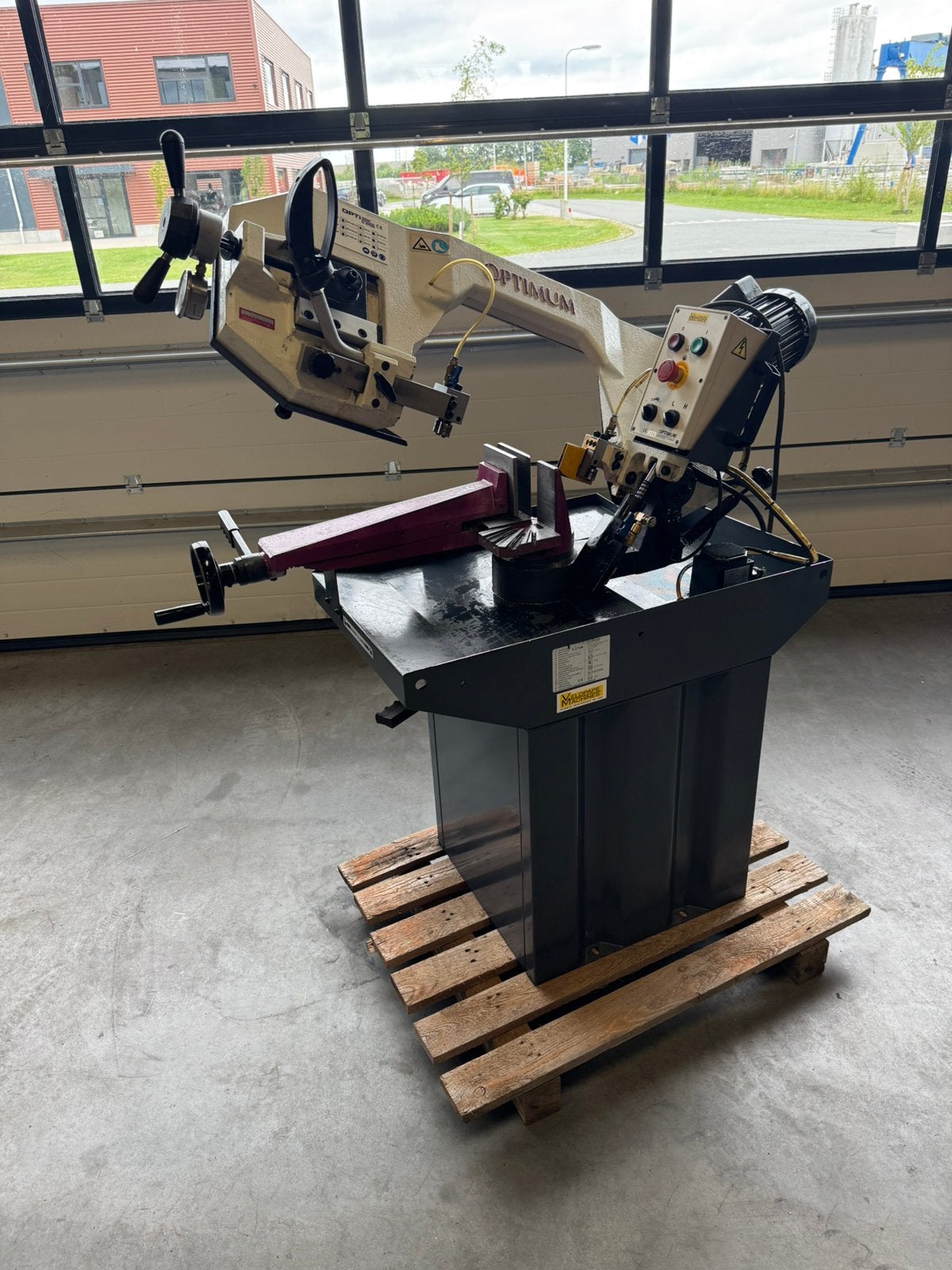 Optimum s275n lintzaag bandzaag metaalzaag, 70 mm of meer, Ophalen of Verzenden, Zo goed als nieuw, Lintzaag