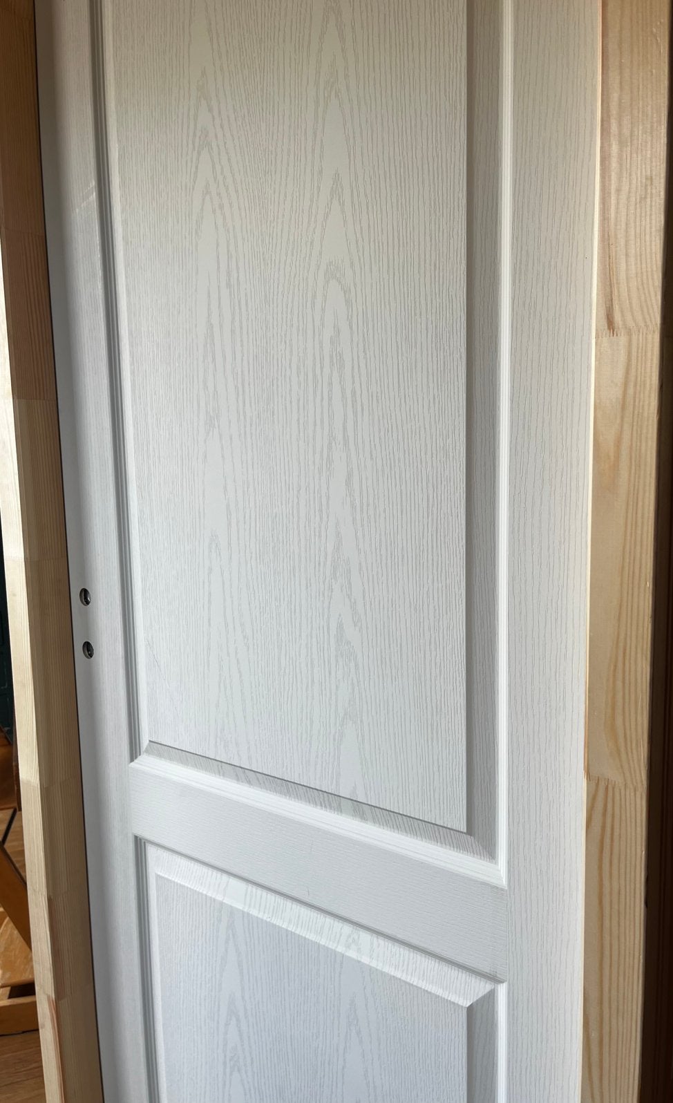 Landelijke opdekdeur met massief houten kozijn – 83x204 cm, Doe-het-zelf en Verbouw, Ophalen, Zo goed als nieuw, Binnendeur, 200 tot 215 cm