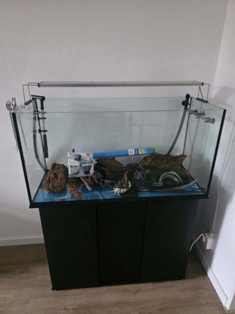 Complet aquarium te koop 180L, Dieren en Toebehoren, Vissen | Aquaria en Toebehoren, Ophalen, Zo goed als nieuw, Leeg aquarium