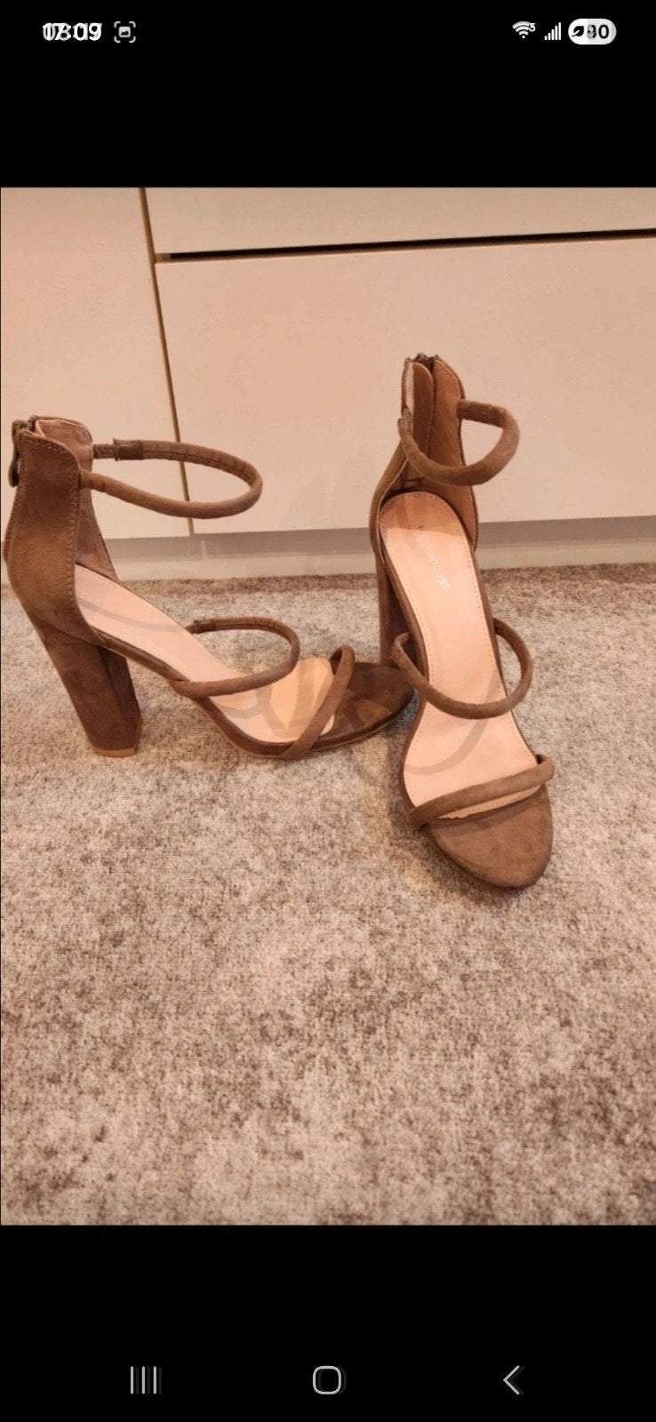 Mooie bruine hakken maat 40, Ophalen of Verzenden, Gedragen, Bruin, Schoenen met hoge hakken