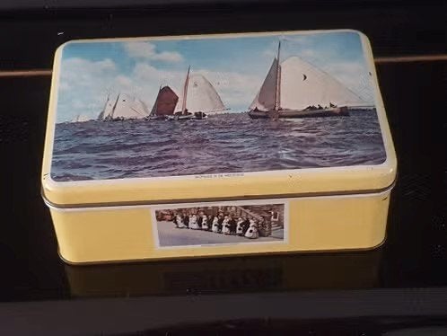 Koekjesblik skutsjes , Fryske skotsploegh Friesland, Verzamelen, Ophalen, Overige